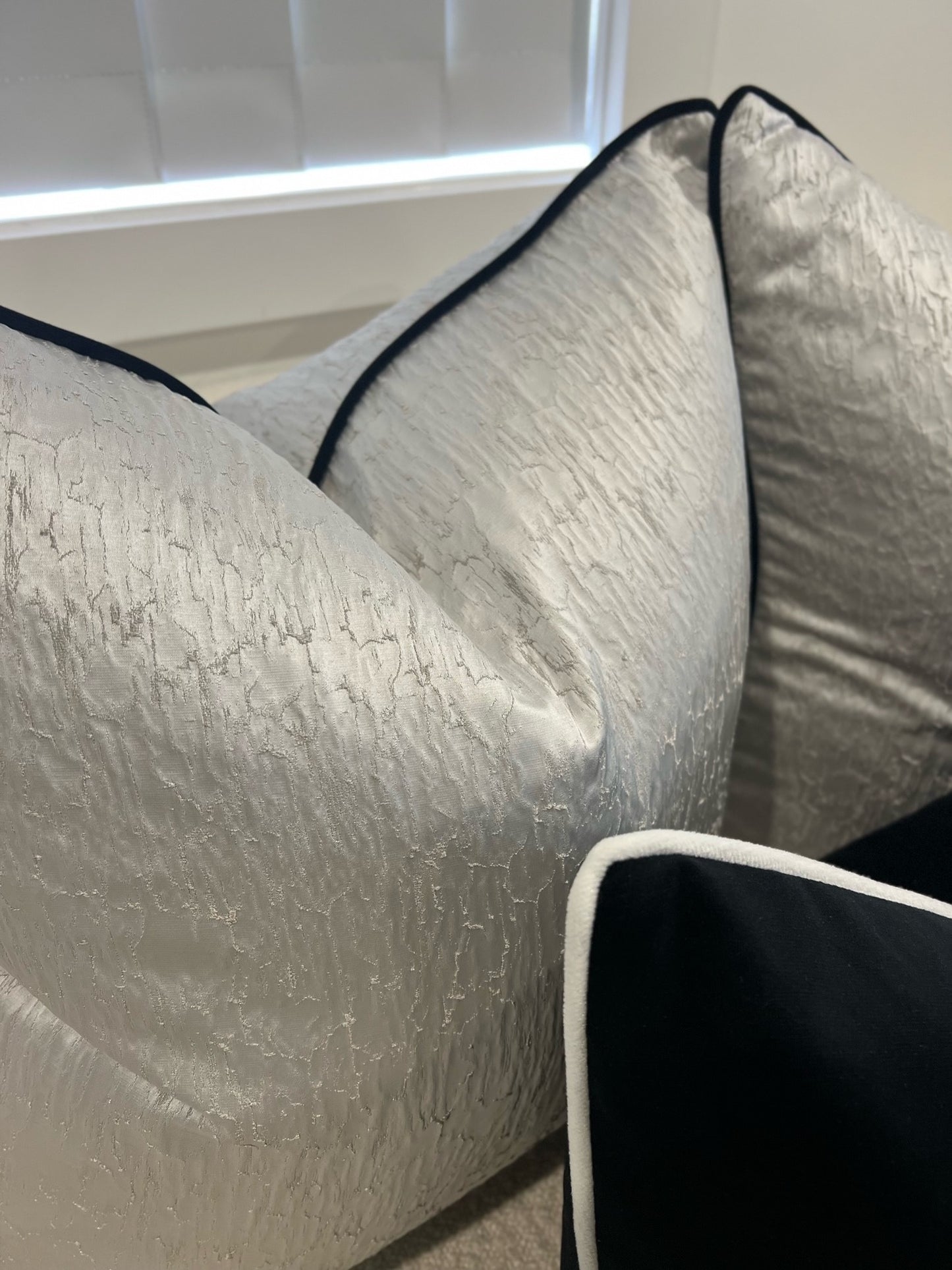 White Textured Cushion Cover